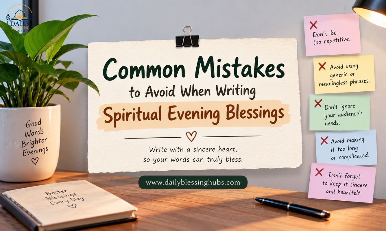 Common Mistakes to Avoid When Writing Spiritual Evening Blessings
