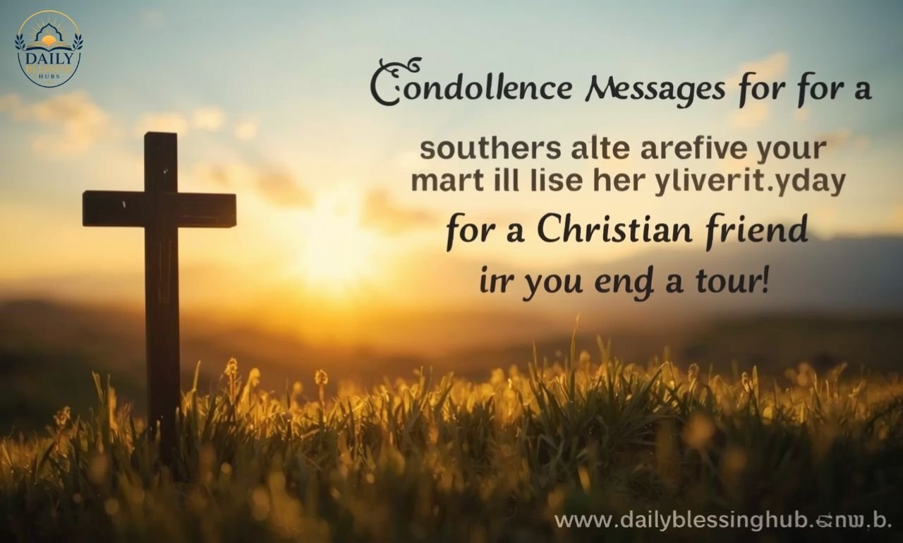 Condolence Messages for a Christian Friend
