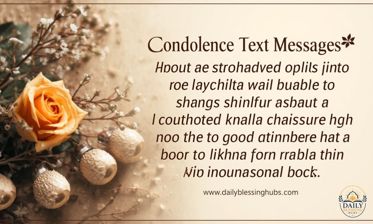 Condolence Text Messages