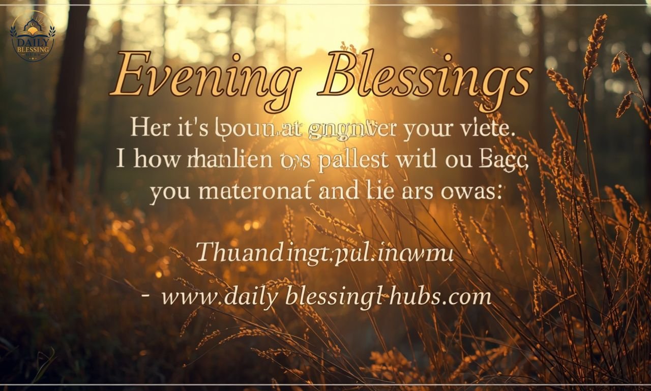 evening blessings for whatsapp